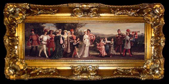 framed  Elihu Vedder Wedding Procession, ta009-2